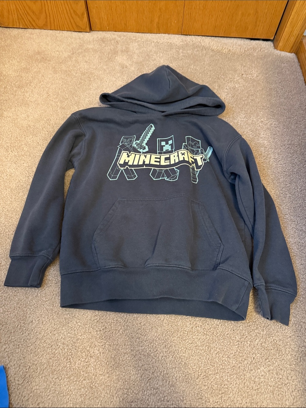 GAP Navy Minecraft Logo Hoodie